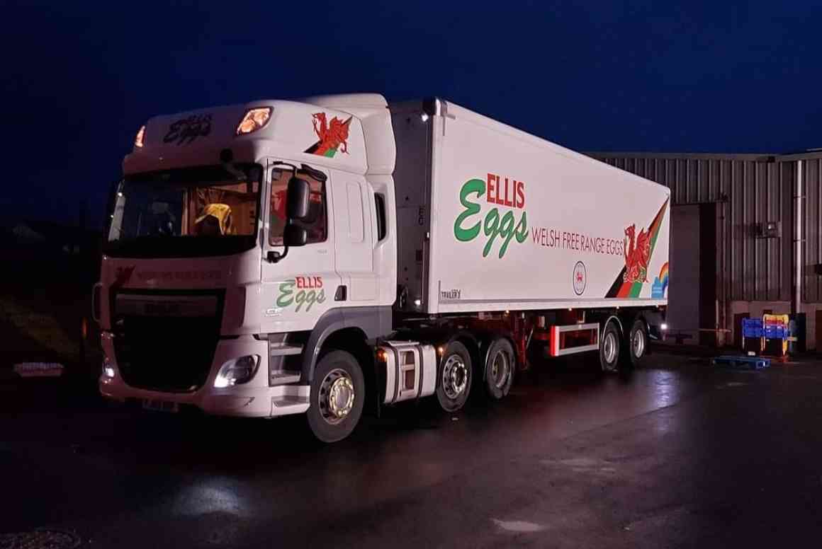 An Ellis Eggs delivery lorry at the factory